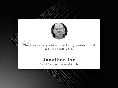 #39 Daily UI Challenge / Testimonials 039 dailyui 039 dailyuichallenge jonathan ive testimonials ui