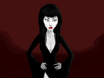 Mistress of the Dark digital art digital artist digital painting drawing elvira fan art halloween horror mistress of the dark photoshop