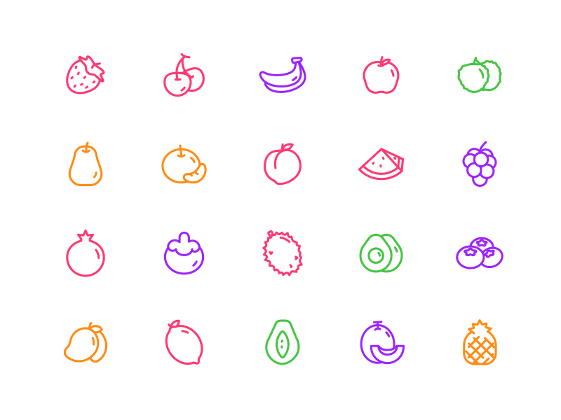 Fruits design 图标