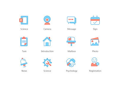 Learning Platform Icon Set app icon learning app office ui
