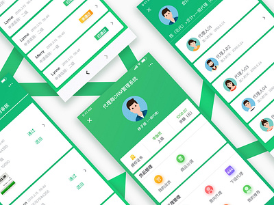 The Agent CRM_ Dashboard agent app crm dashboad design green user ux