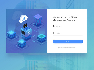 Cloud management system_Login ai cloud information design login ui
