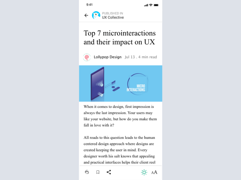 Night Mode Setting flat design animation ui animation micro interactions micro interaction ui ux medium app dailyui 007 dailyui night mode ux ui