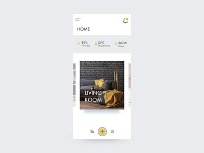 Smart Home Monitoring App adobe after effects adobe photoshop cc clean dailyui dailyui 021 flat home monitoring interaction design micro interaction minimalist mobile monitoring dashboard motion one page smart smart home app smart house ui ui ux ux