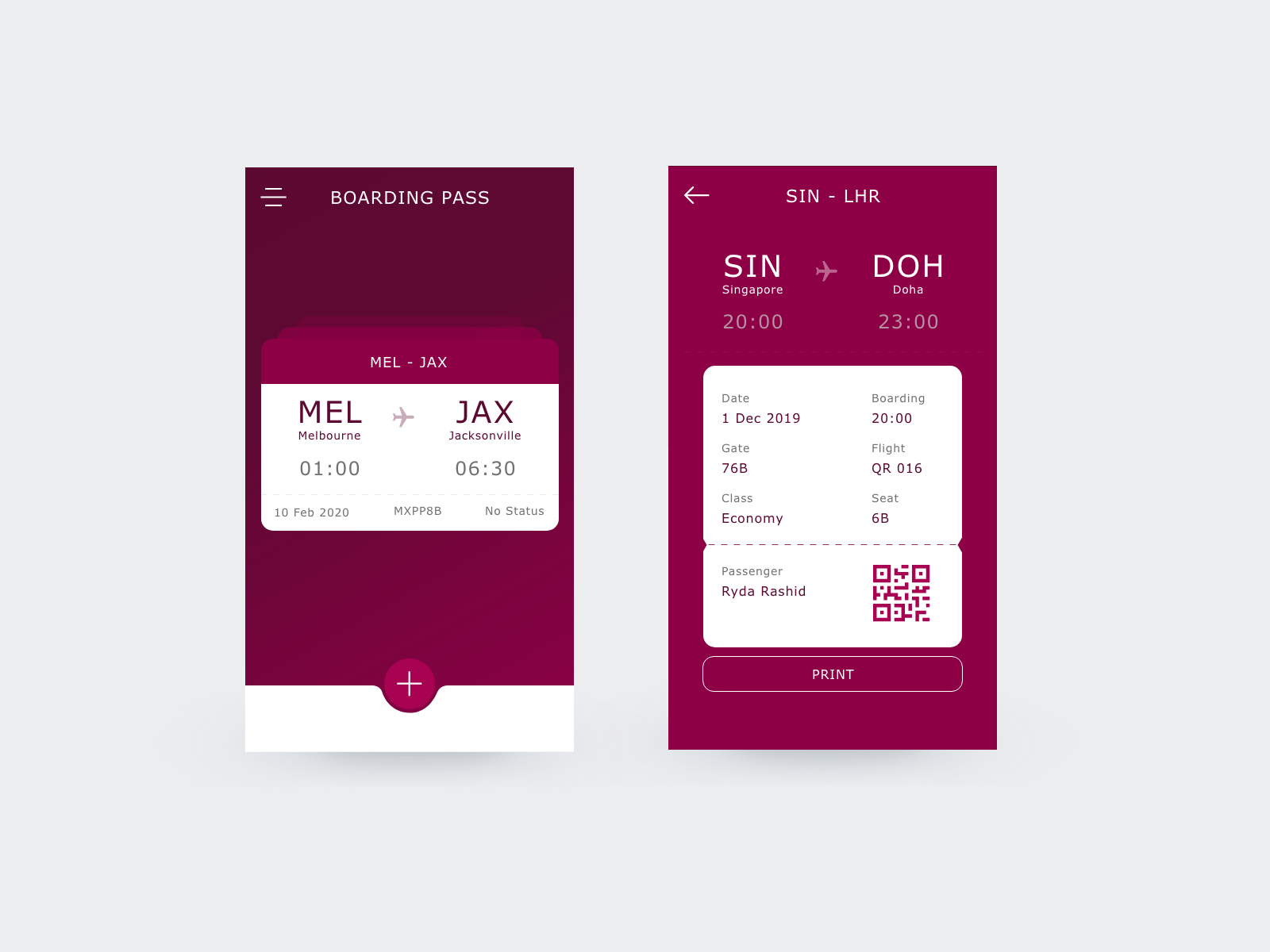 Dribbble Boarding Pass Screenshot Png By Ryda Rashid