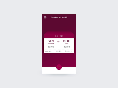 Boarding Pass App adobe after effects adobe xd air ticket airways animation boarding pass boardingpass dailyui dailyui 024 eboarding pass flight flight app interaction design micro interaction micro interactions mobile qatar red ui ui ux