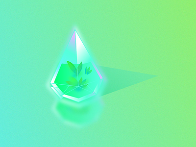 Glass Plants colours glass graphic design green illustration plant ui