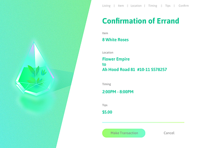 Confirmation Page app app design confirmation confirmation page dailyui graphic design green illustration illustrator items plants ui uidesign uielements uiux userexperience userinterface ux vector webdesign