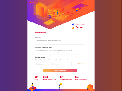 Errand Fill Up Form UI Page