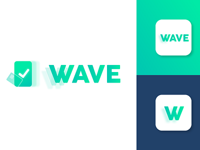 Wave Logo Redesign app application application icon apps icon logo logo logo icon logotype mobile ui user interface wordmark