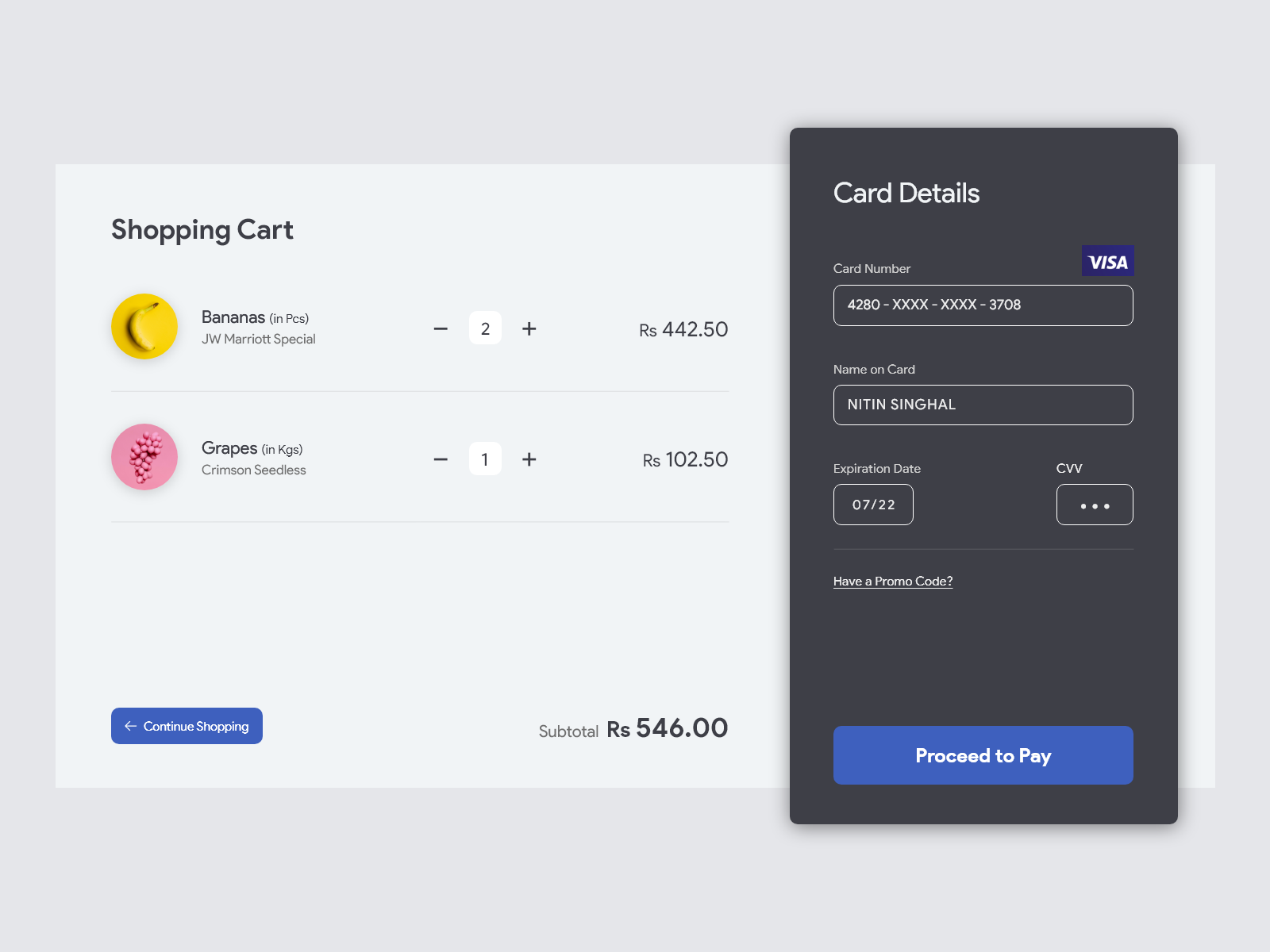 Checkout Page - UI Challenge by Nitin Singhal on Dribbble