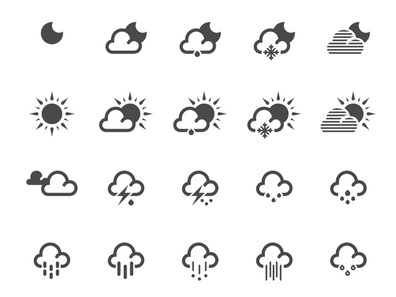 weather icon by Misssnail on Dribbble