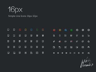 Simple Line Icons 16px 32px ui