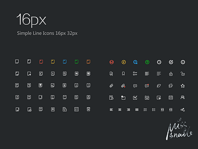 Simple Line Icons 16px 32px