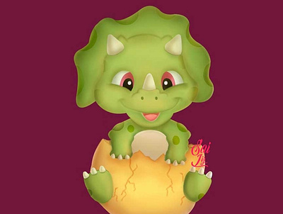 Tobi Dinosaur / Tobi Dinosaurio adorable adorable lovely animal animals animation arte artwork concept creative cute animal cute animals cute art cute illustration digital digitalart diseño diseñografico kawaii kawaii art magic