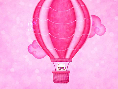 Magic navigation balloon / Globo navegador magico adorable adorable lovely animal art arte artist color concept creative cute cute art cute illustration digitalart kawaii magic magic wand