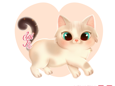 Cat adorable adorable adorable lovely animal arte artwork concept creative cute art digitalart kawaii