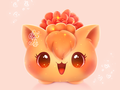 Kawaii Vulpix Pokémon pot adorable adorable lovely artwork concept creative cute cute art design digitalart illustration ilustration magic