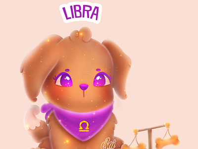 Libra ♎ kawaii - Zodiac sign adorable adorable lovely animation artwork concept creative cute art design digitalart graphic design illustration logo motion graphics