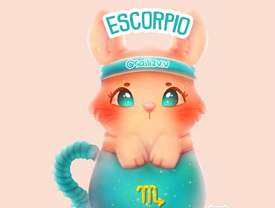Scorpio kawaii - Kawaii Zodiac sign. adorable adorable lovely artwork concept creative cute art design digitalart illustration