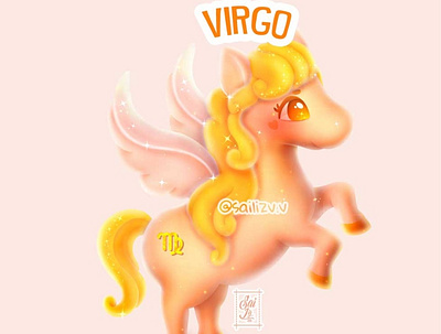 Virgo ♍ kawaii - Kawaii Zodiac sign. adorable adorable lovely artwork concept creative cute art design digitalart illustration