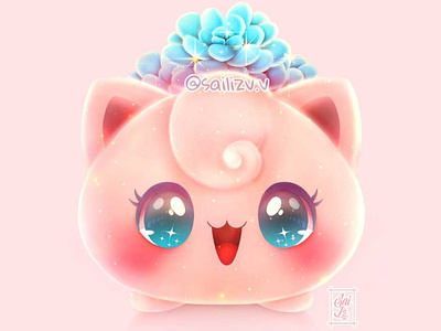 Kawaii Pokemon jigglypuff Flower Pot✨