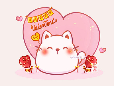 Happy Valentine's Day adorable adorable lovely artwork concept creative cute art design digitalart illustration