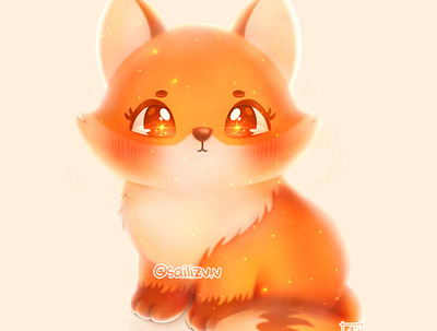 Zorro rojo / Red fox Kawaii adorable adorable lovely artwork concept creative cute art design digitalart