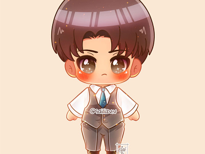 Levi Ackerman in a suit FANART By Sailizv.v