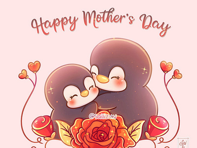 Happy Mother's Day🎉✨ adorable adorable lovely artwork concept creative cute cute art day design digitalart happy illustration love magic mother