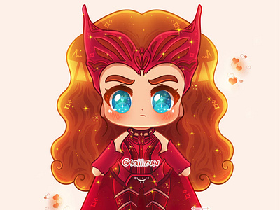 Wanda Maximoff Fanart adorable adorable lovely artwork concept creative cute art design digitalart illustration marvel wanda