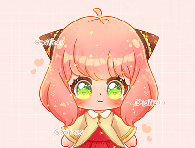 Anya Forger from spy x family - Anime adorable adorable lovely anime anya artwork chibi concept creative cute art design digitalart illustration spyfamily