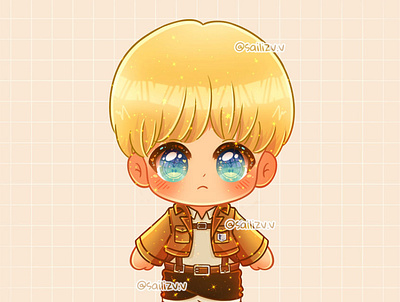 Armin Alert ✨ Shingeki No Kyojin by sailizv.v adorable adorable lovely artwork chibi concept creative cute art design digitalart illustration