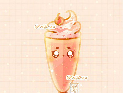 Ice cream by sailizv.v adorable adorable lovely artwork concept creative cute art design digitalart illustration