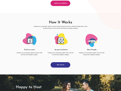 Event Management Website design design icon ui