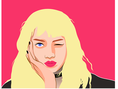 Lisa @debutshot @hellodribbble design girl illustration vector