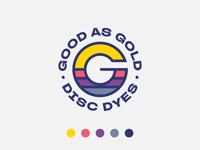 Good as Gold Disc Dyes disc disc golf gold graphic design logo