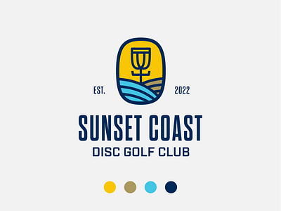 Sunset Coast DGC disc golf graphic design logo western australia