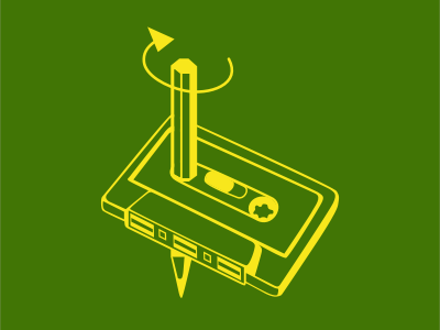 Cassette T-Shirt Design green shirt t shirt yellow