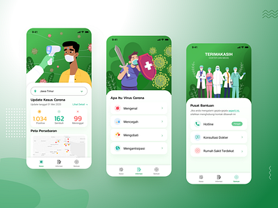 Mobile App Covid-19 animation app branding clean ui corona covid covid19 health icon illustration logo mobile ui mockup product design typography ui ux vector work from home
