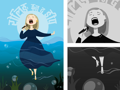 Adele Rolling in the Deep adele adobe illustrator aquatic art british cartoon illustration characterdesign devnagari illustration nepal pop art pop culture queen rolling in the deep sndpbdl soul