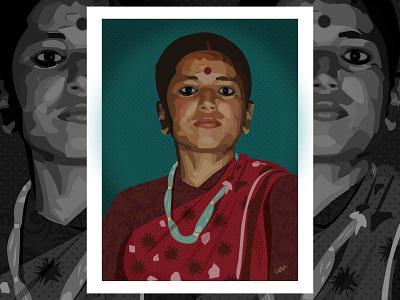 Portrait of my Mother adobe illustrator art digital art digital painting illustration mother mothers day nepal portrait sndpbdl vector