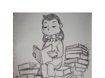 Little Bookworm (Original Sketch)