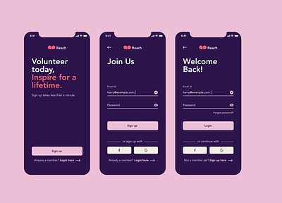UI Daily 001 app screens interfacedesign signup