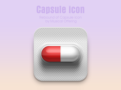 Dr. L capsule free freebie icon plastic psd red rounded square