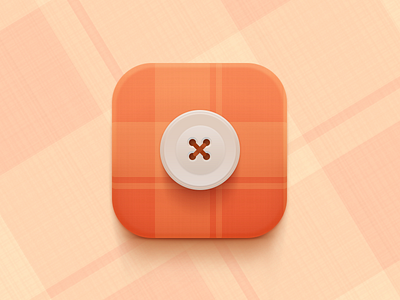 Button icon button fabric icon orange pink rebound square texture ui