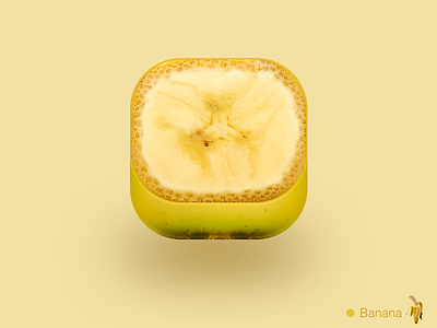 Mini Banana banana design food icon material object peel sweet ui yellow