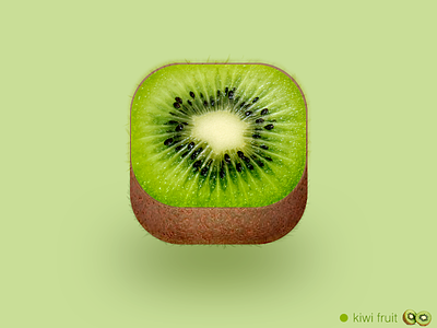 Food Icon - Kiwi Fruit acid design fruit green icon kiwi material object seed ui wool