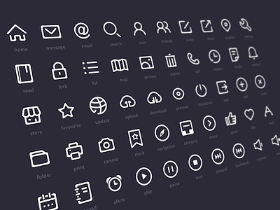 50icons by Catherine L design icon sets simple