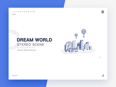 Dream World 3d blue construction gui illustrator scene